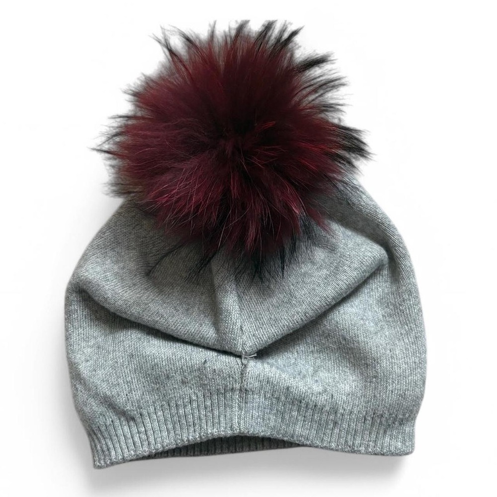 Haute Shore Wool Blend Fur Pom Pom Hat Beanie